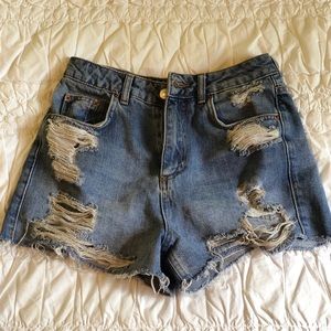 Topshop Moto Mom Jean Shorts